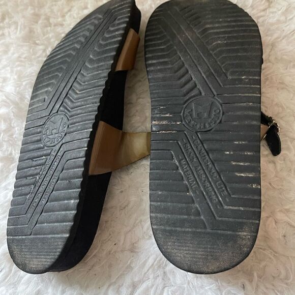 Mephisto patent Brown straps slip on sandals with rhinestones side buckl… - Picture 8 of 9